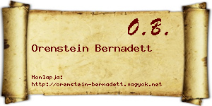 Orenstein Bernadett névjegykártya